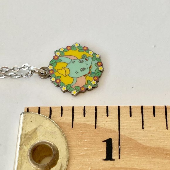 Vintage Disney Dumbo Elephant Charm Necklace 18" Disneyana Disneyland Stamped - Picture 8 of 8